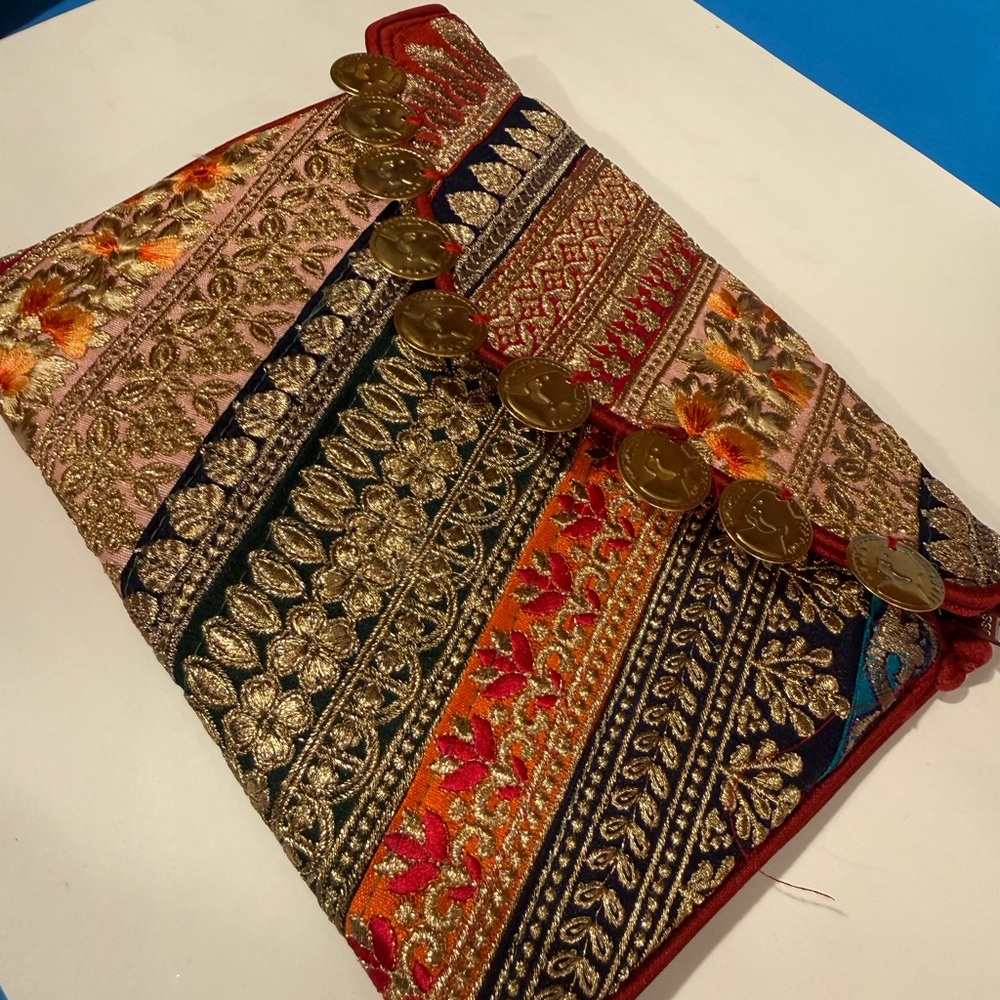 India Boutique Multicolor Embroidered Clutch $25 each - Picture 9 of 16
